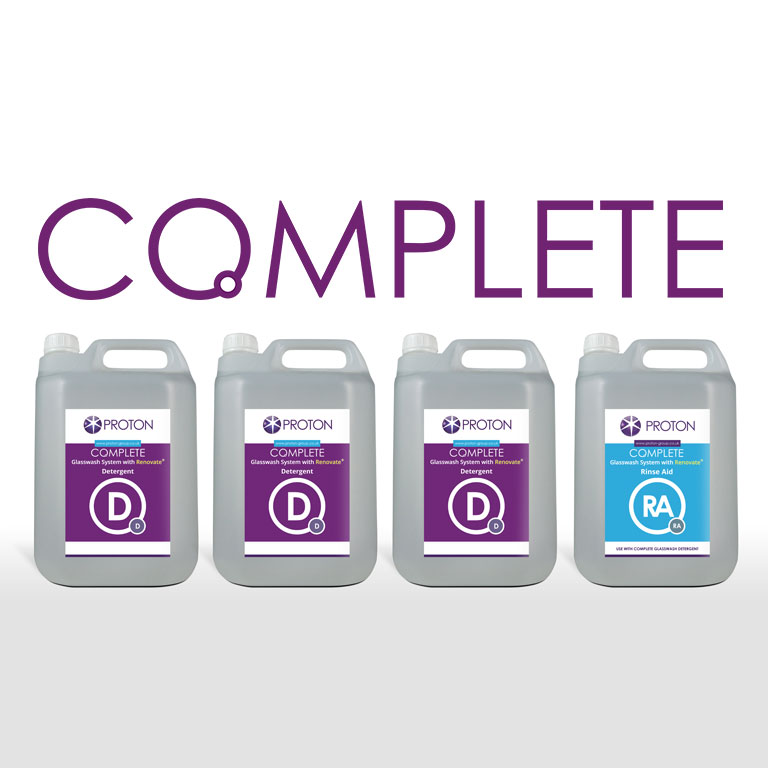 Complete Glasswash Detergent (x3 5L) and Rinseaid (x1 5L) NO NEED TO RENOVATE