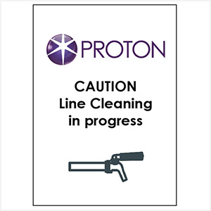 Line Cleaning In Progress Signs