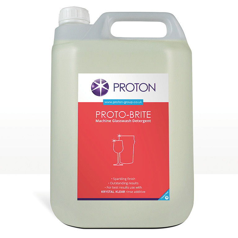 Protobrite Glasswash Detergent 2x5L (Now Proton Detergent)